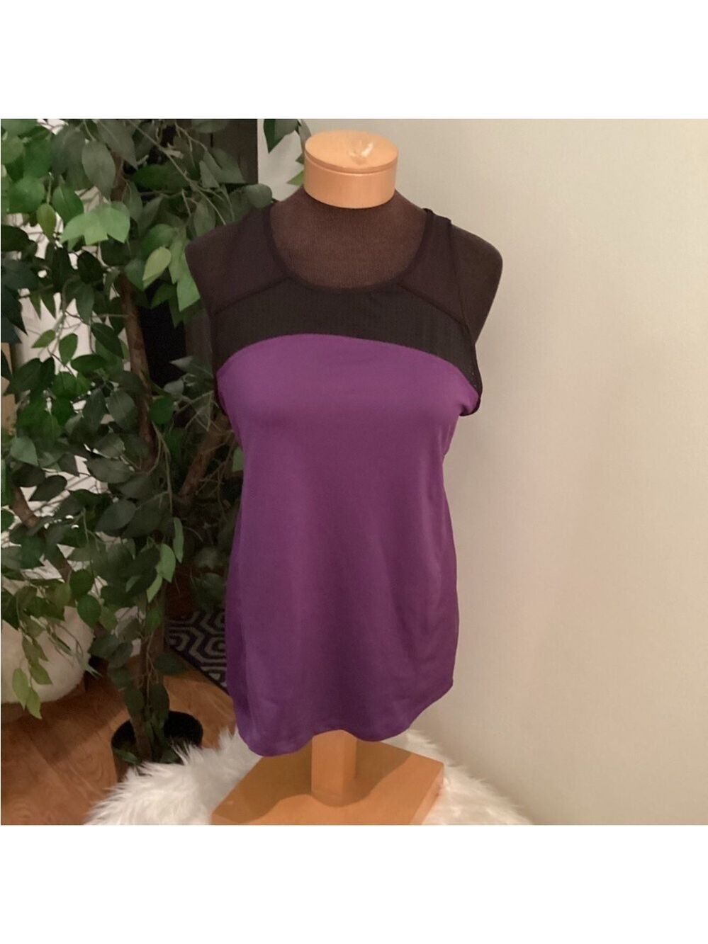 C9 Champion racerback  tank with overlay Woman’s Large purple & black